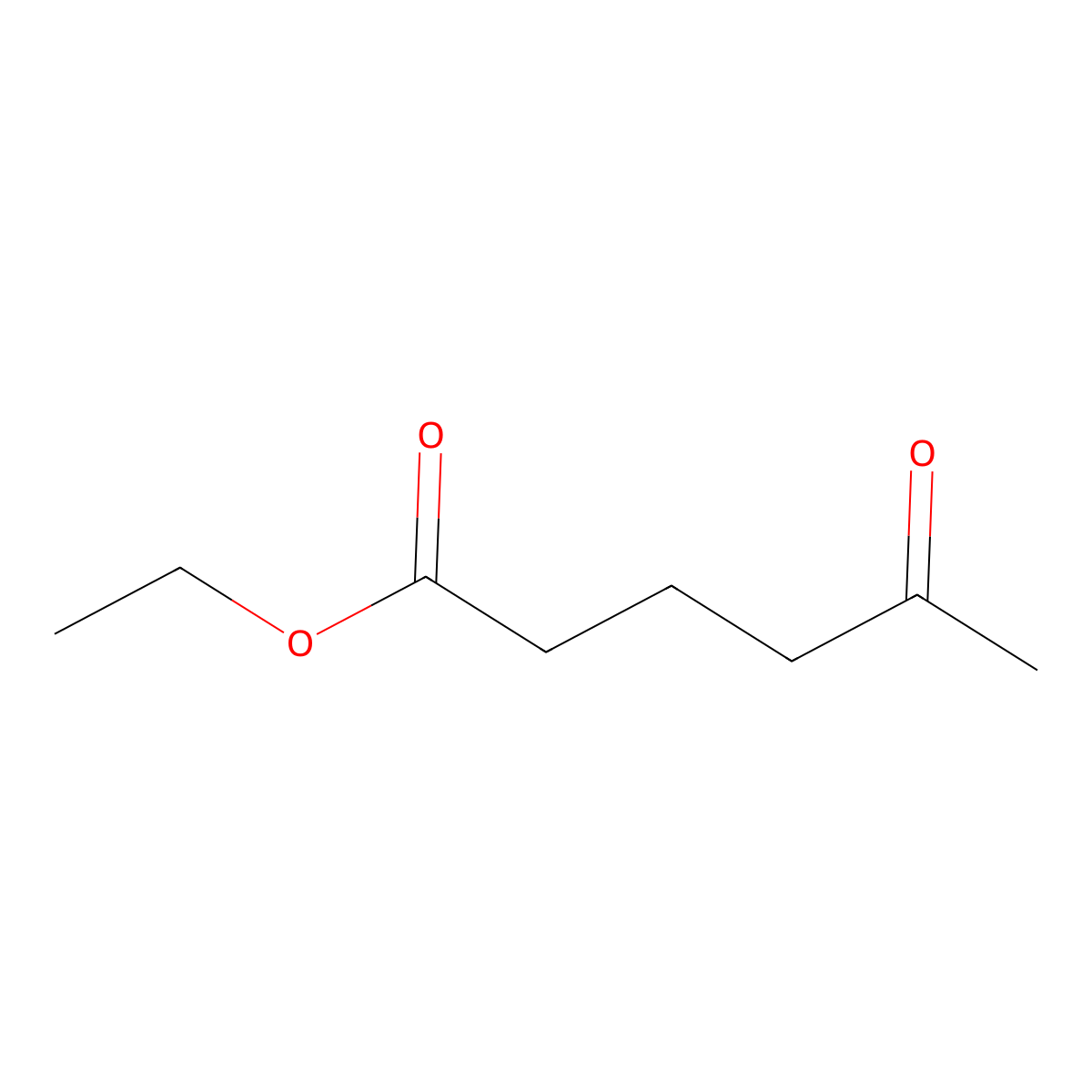 Ethyl 5-oxohexanoate molecular structure, CAS 13984-57-1