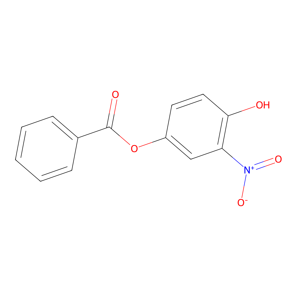 4-Hydroxy-3-nitrophenyl benzoate molecular structure, CAS 13985-43-8