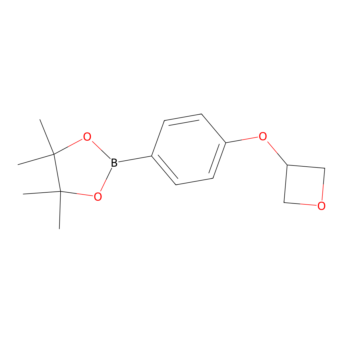4,4,5,5-Tetramethyl-2-(4-(oxetan-3-yloxy)phenyl)-1,3,2-dioxaborolane molecular structure, CAS 1398503-18-8
