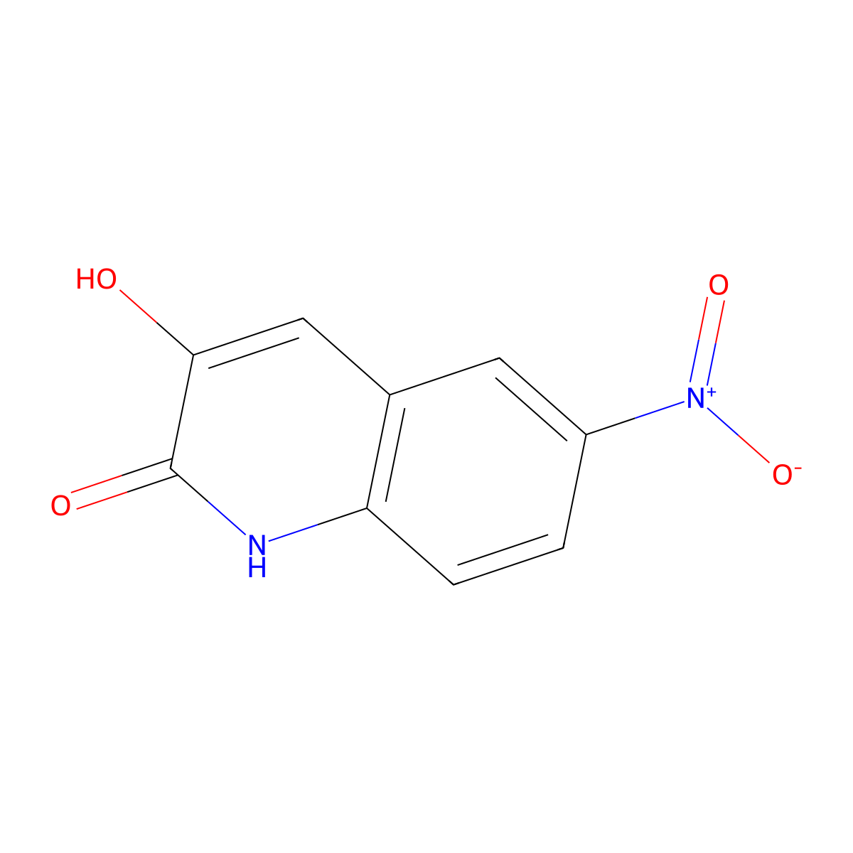 3-Hydroxy-6-nitroquinolin-2(1H)-one molecular structure, CAS 1398503-94-0