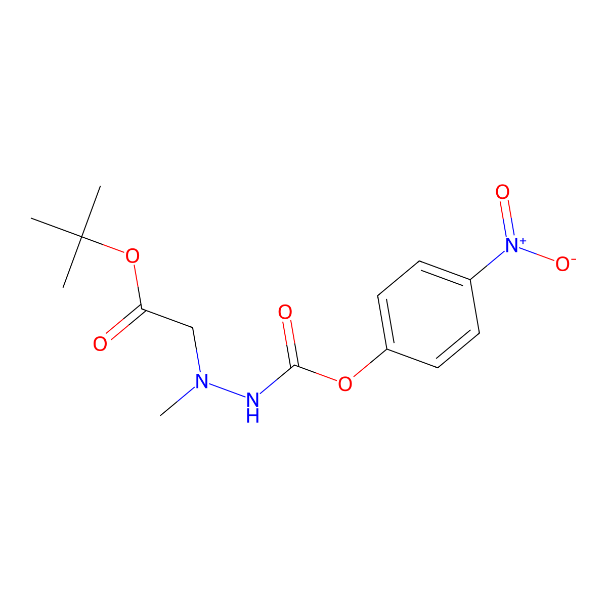4-Nitrophenyl 2-(2-tert-butoxy-2-oxoethyl)-2-methylhydrazinecarboxylate molecular structure, CAS 1398504-08-9