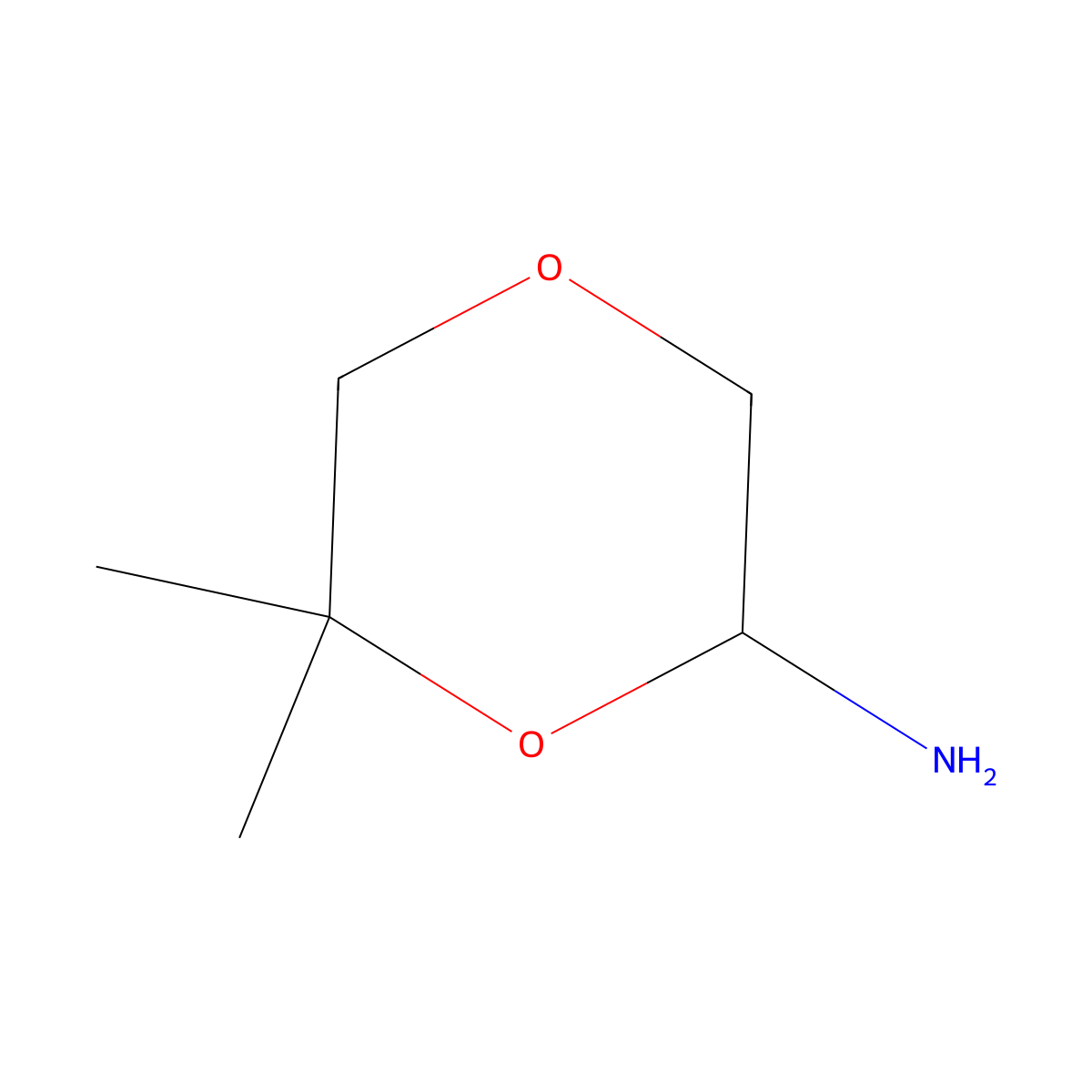 6,6-Dimethyl-1,4-dioxan-2-amine molecular structure, CAS 1398504-12-5