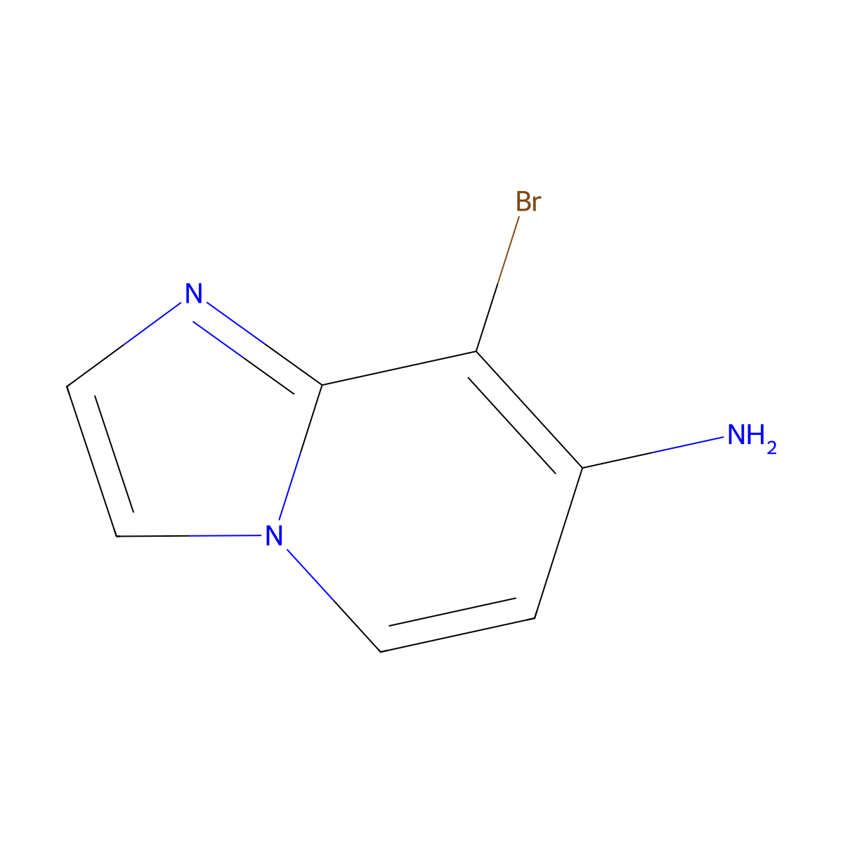 8-Bromoimidazo(1,2-a)pyridin-7-amine molecular structure, CAS 1398504-22-7