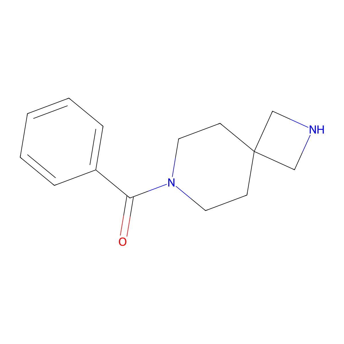 Phenyl(2,7-diazaspiro[3.5]nonan-7-yl)methanone molecular structure, CAS 1398504-23-8
