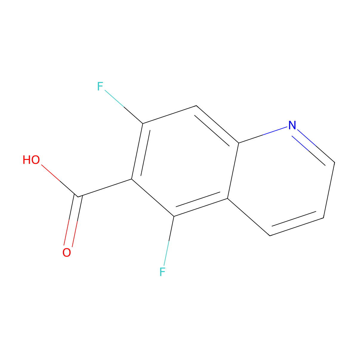 5,7-Difluoroquinoline-6-carboxylic acid molecular structure, CAS 1398504-28-3