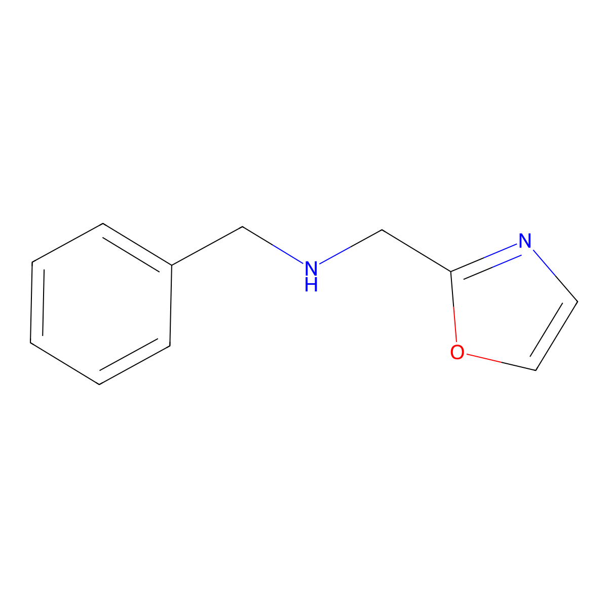 N-Benzyl-1-(oxazol-2-YL)methanamine molecular structure, CAS 1398504-40-9