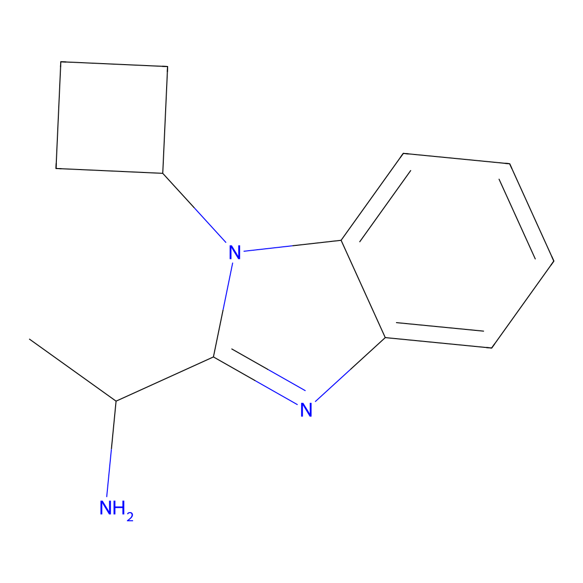 1-(1-Cyclobutylbenzimidazol-2-yl)ethanamine molecular structure, CAS 1398507-63-5