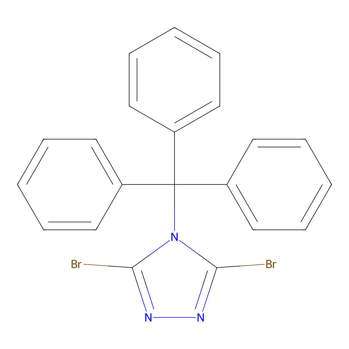 3,5-Dibromo-4-trityl-4H-1,2,4-triazole molecular structure, CAS 1398511-24-4