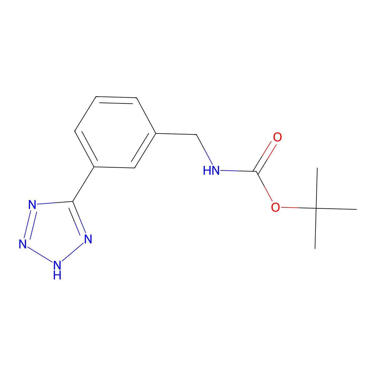 1-(Boc-aminomethyl)-3-(5-tetrazolyl)benzene molecular structure, CAS 1398534-55-8