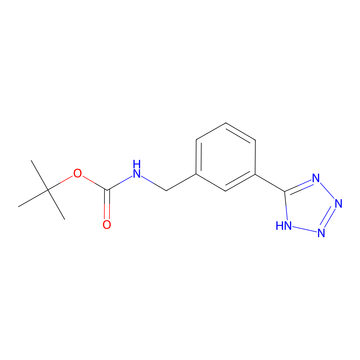 1-(Boc-aminomethyl)-3-(5-tetrazolyl)benzene molecular structure, CAS 1398534-55-8