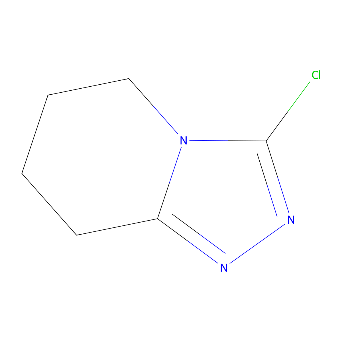 3-Chloro-5,6,7,8-tetrahydro-(1,2,4)triazolo(4,3-a)pyridine molecular structure, CAS 1398534-61-6
