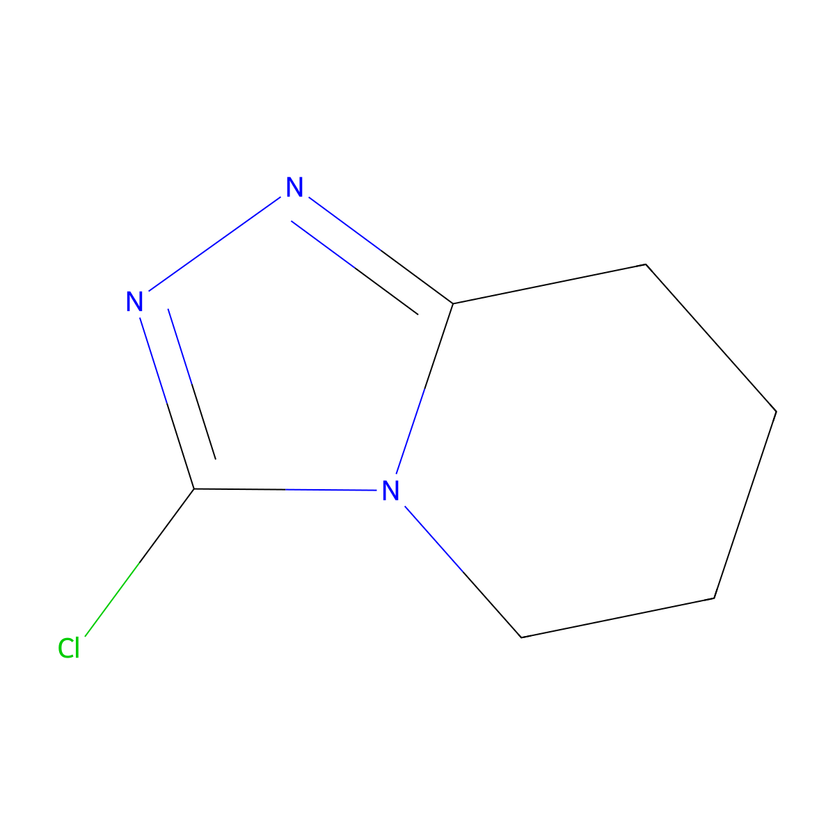 3-Chloro-5,6,7,8-tetrahydro-(1,2,4)triazolo(4,3-a)pyridine molecular structure, CAS 1398534-61-6