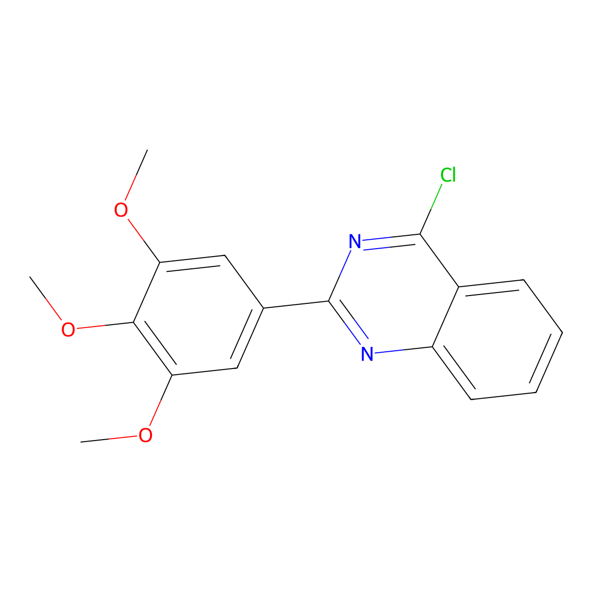 4-Chloro-2-(3,4,5-trimethoxyphenyl)quinazoline molecular structure, CAS 1398581-27-5