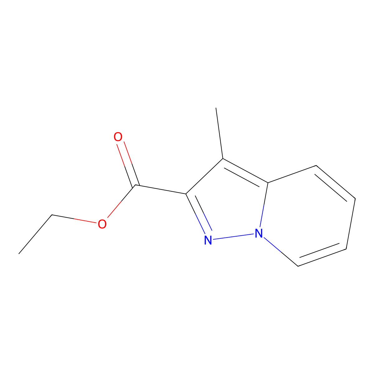 Ethyl 3-methylpyrazolo[1,5-a]pyridine-2-carboxylate molecular structure, CAS 1398584-48-9