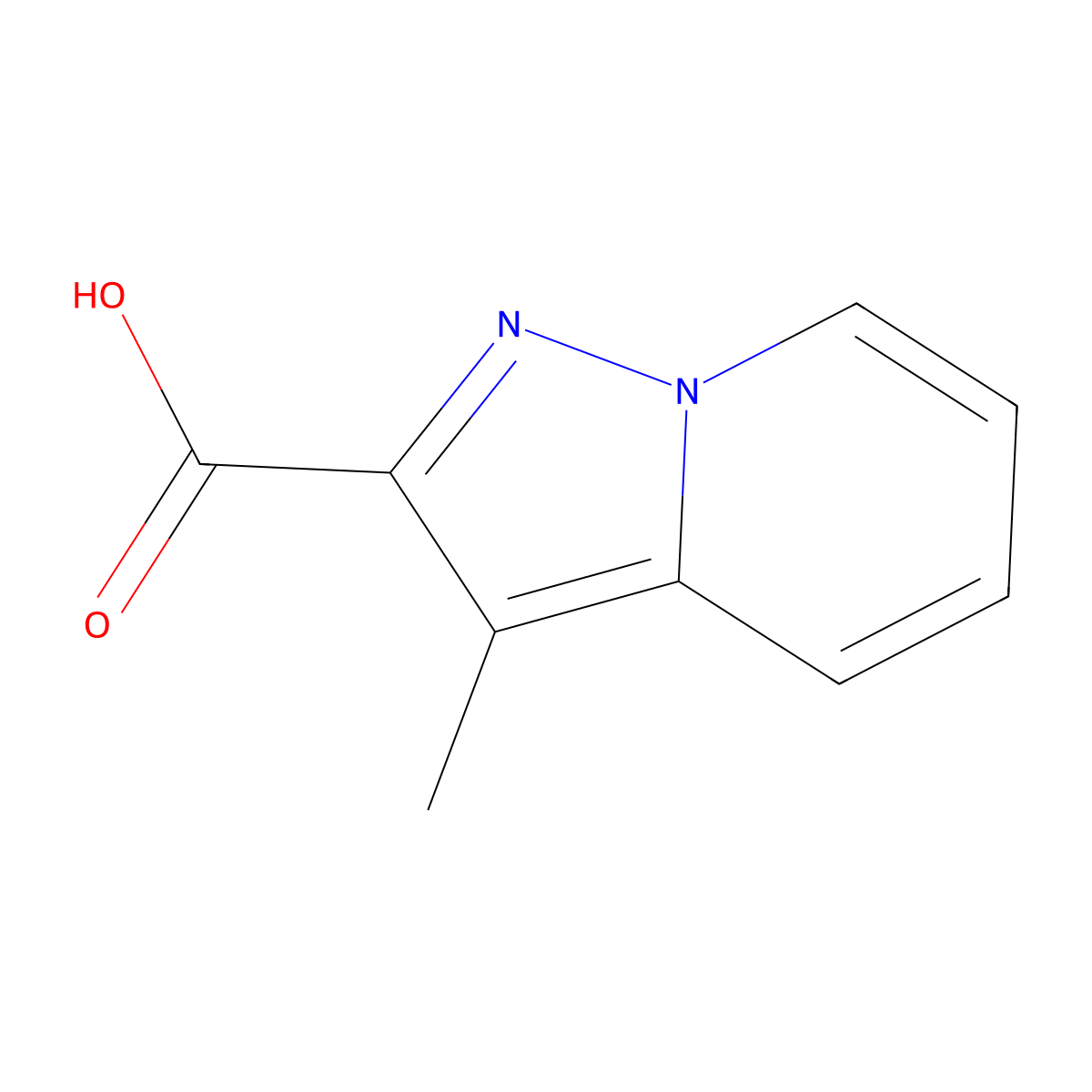3-Methylpyrazolo[1,5-a]pyridine-2-carboxylic acid molecular structure, CAS 1398584-50-3