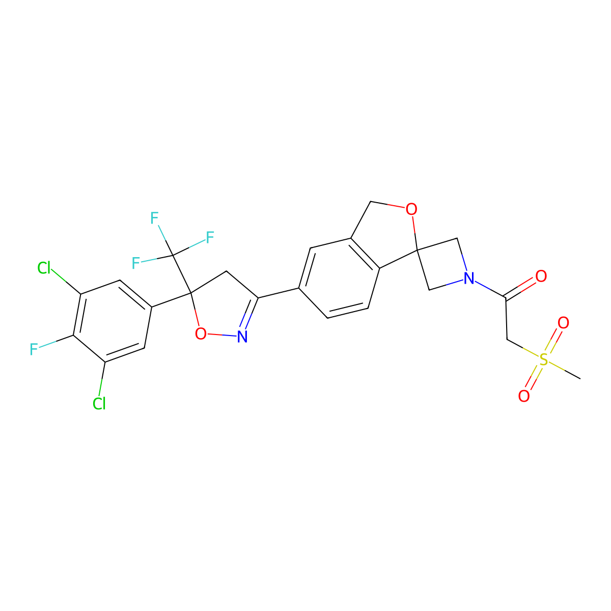 Sarolaner molecular structure, CAS 1398609-39-6