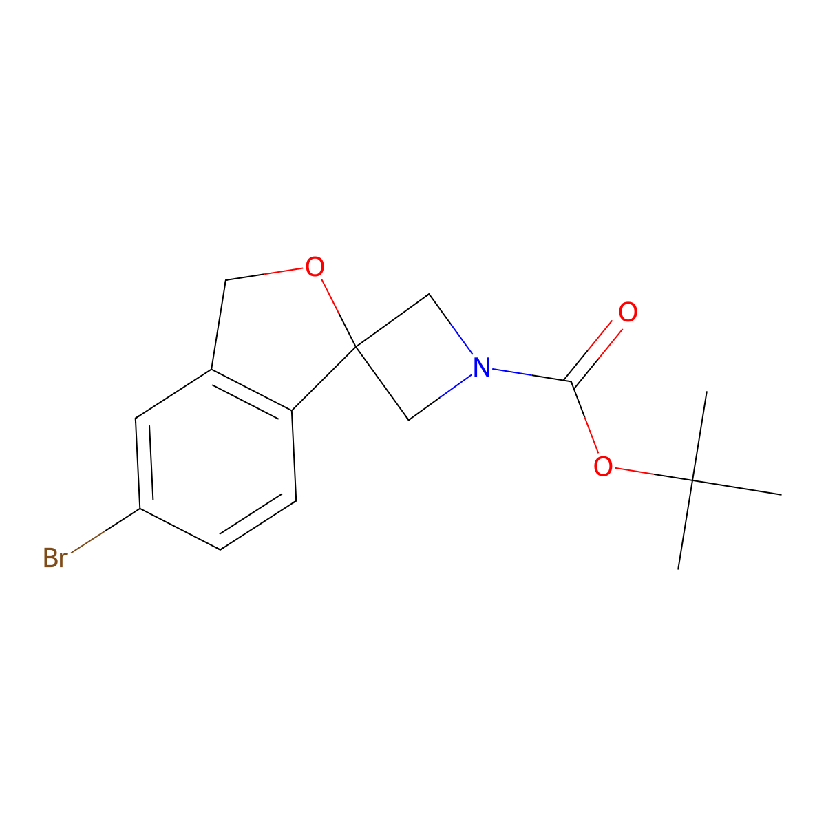 tert-Butyl 5'-bromo-3'h-spiro[azetidine-3,1'-isobenzofuran]-1-carboxylate molecular structure, CAS 1398609-80-7