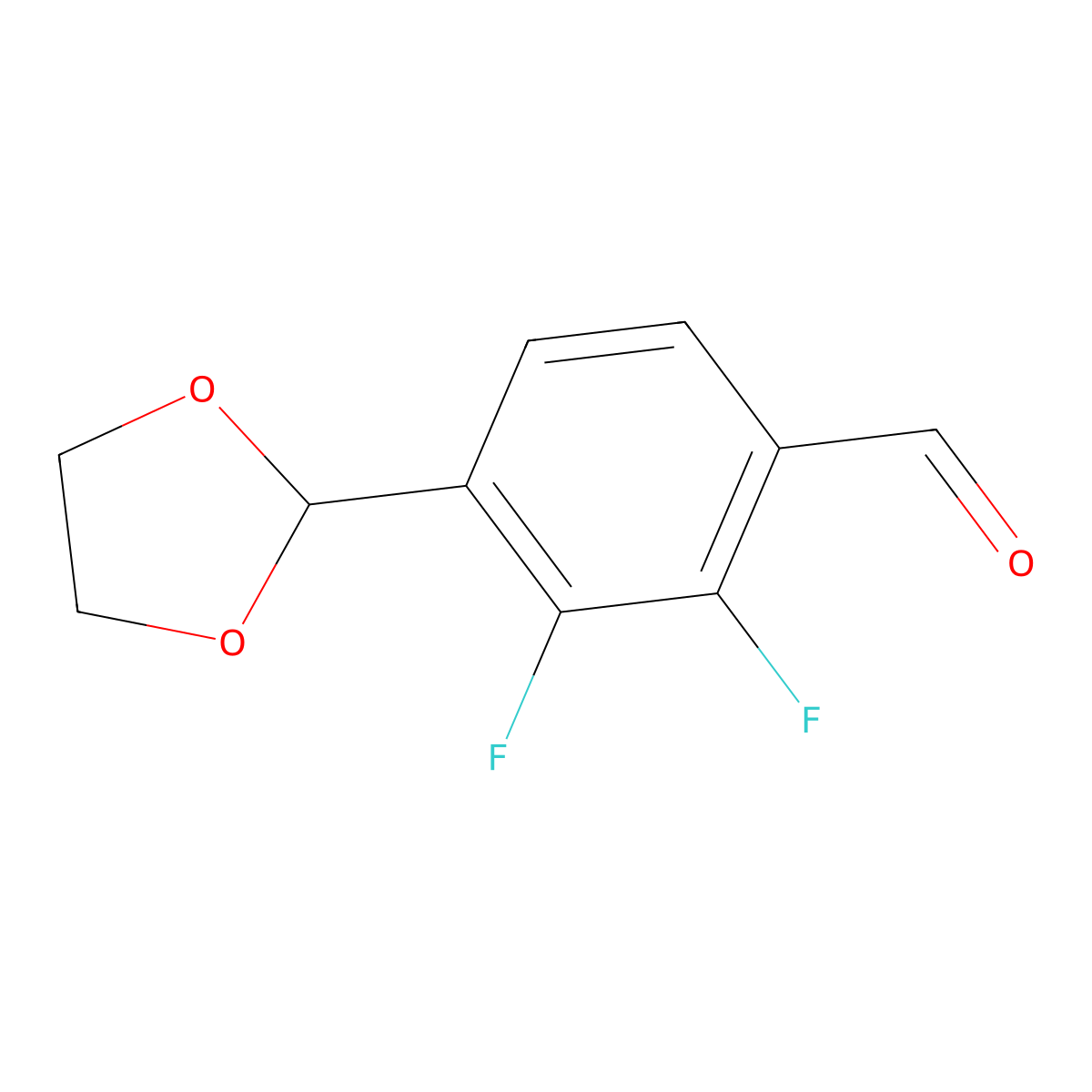4-(1,3-Dioxolan-2-yl)-2,3-difluorobenzaldehyde molecular structure, CAS 1398682-69-3