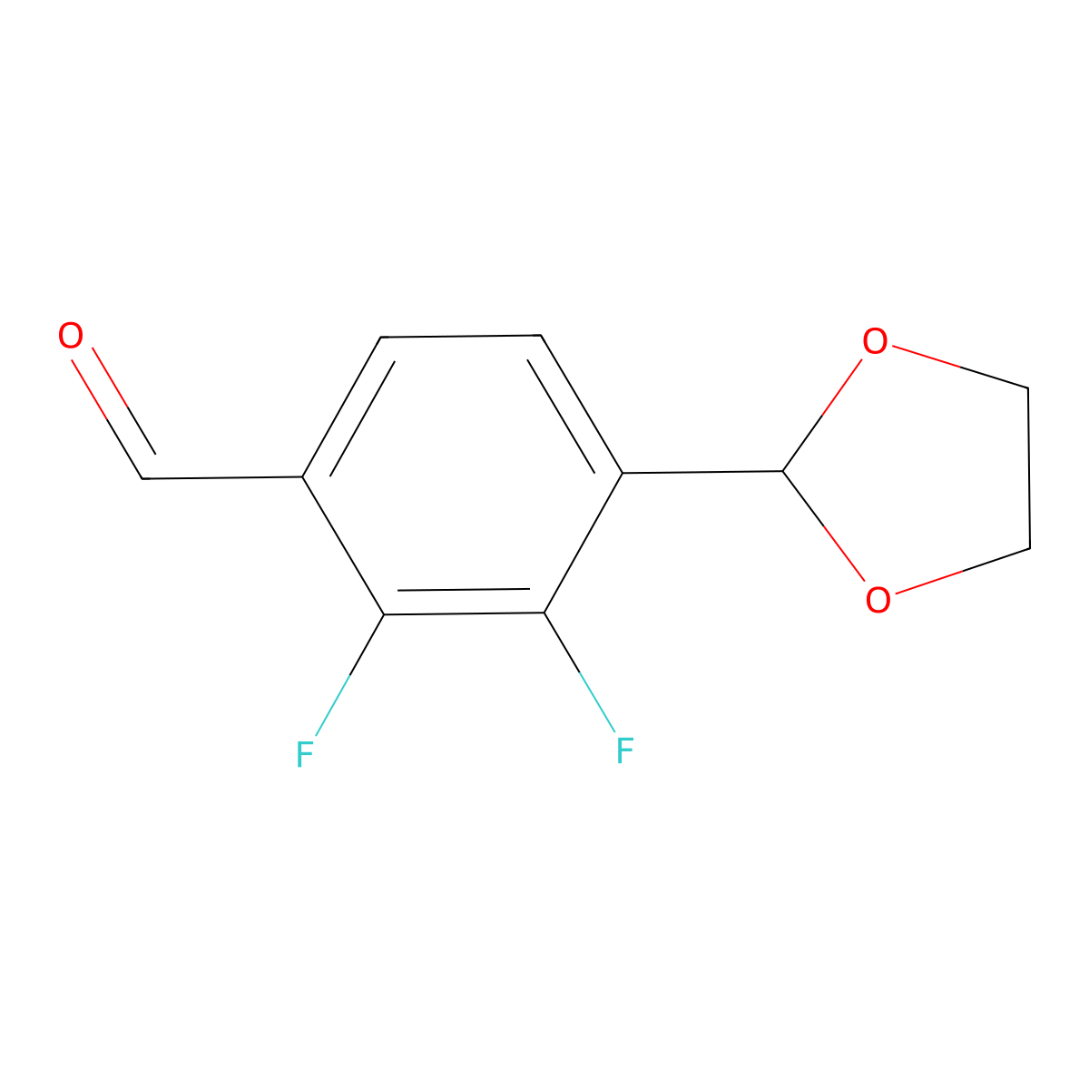 4-(1,3-Dioxolan-2-yl)-2,3-difluorobenzaldehyde molecular structure, CAS 1398682-69-3