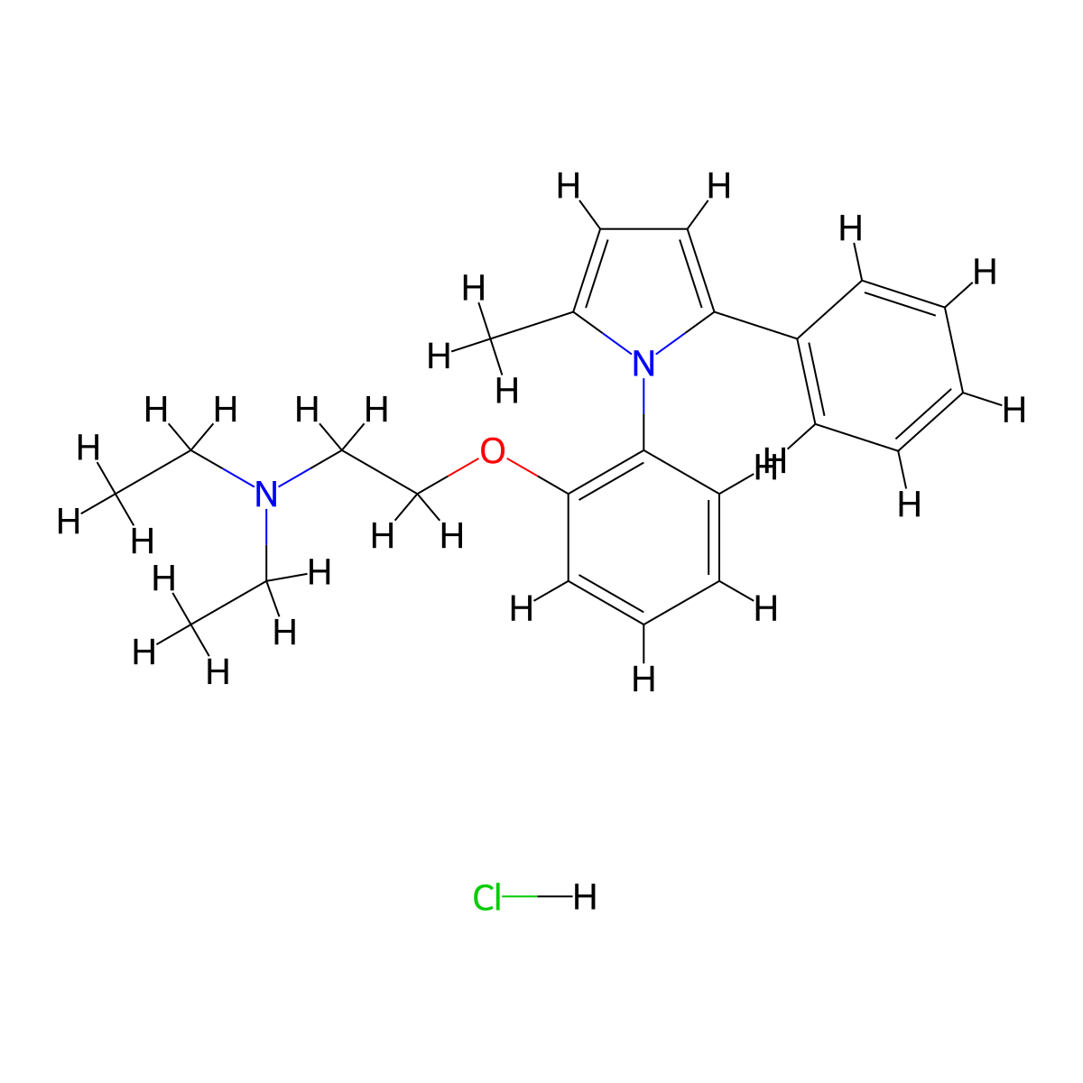 Leiopyrole hydrochloride molecular structure, CAS 13988-27-7