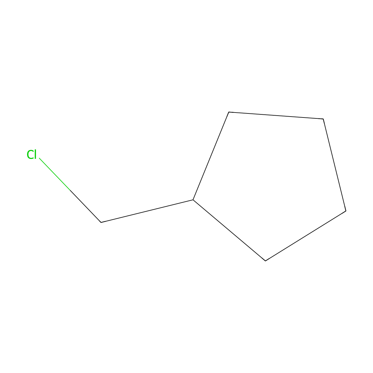 (Chloromethyl)cyclopentane molecular structure, CAS 13988-39-1