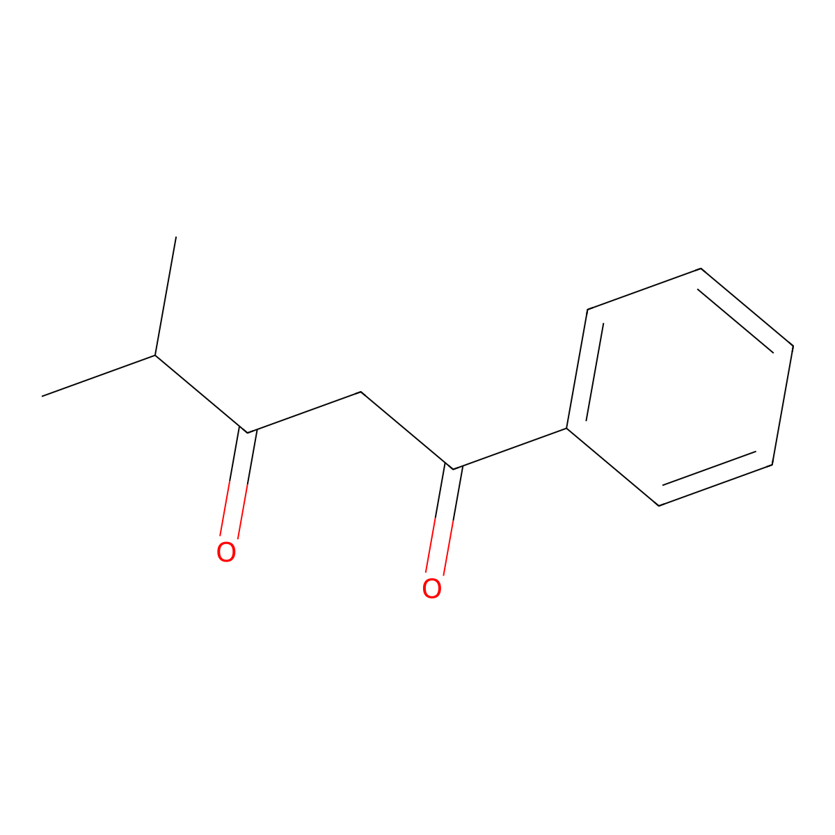 4-Methyl-1-phenylpentane-1,3-dione molecular structure, CAS 13988-65-3