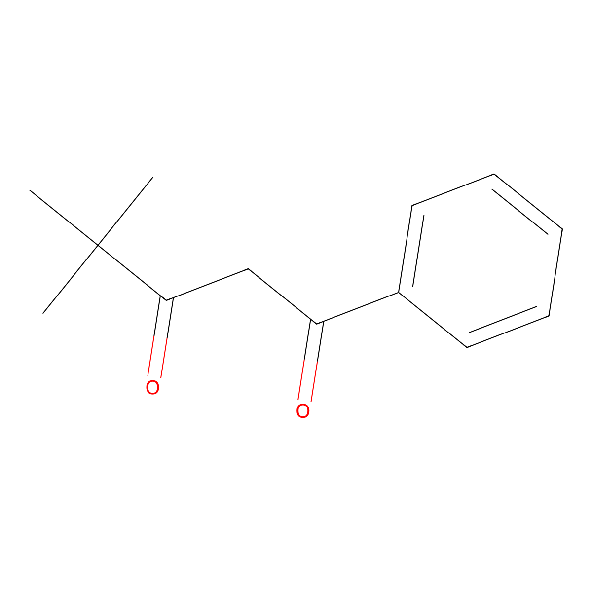 4,4-Dimethyl-1-phenyl-1,3-pentanedione molecular structure, CAS 13988-67-5