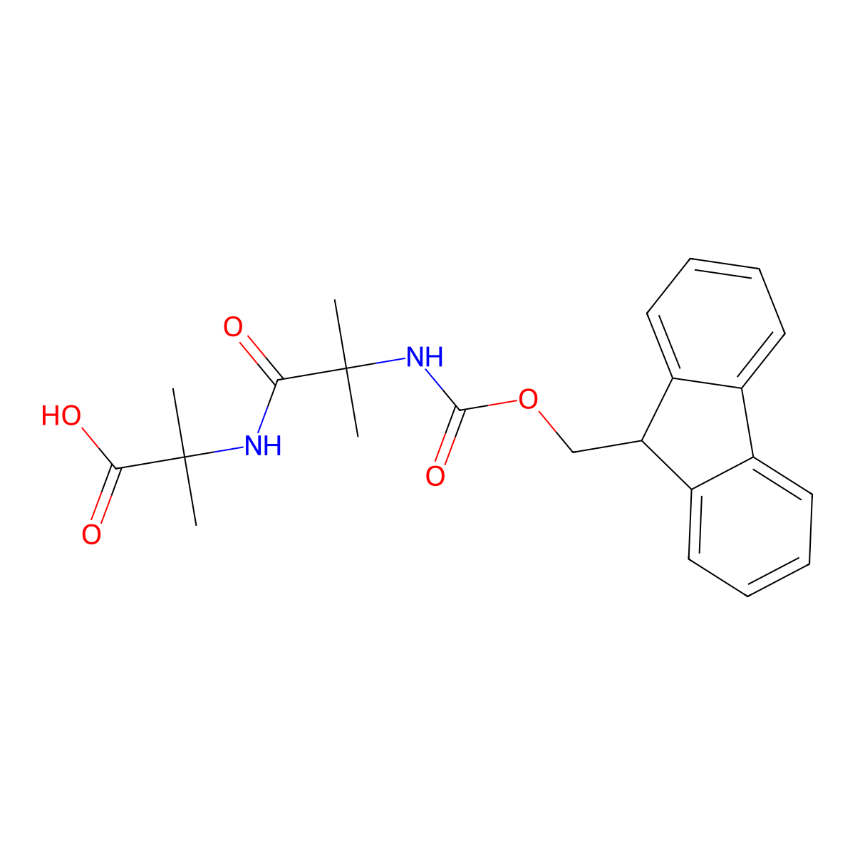 Fmoc-Aib-Aib-OH molecular structure, CAS 139881-77-9
