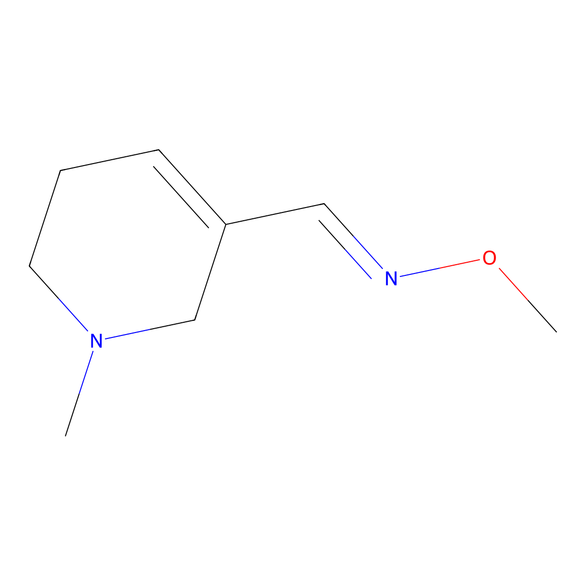 Milameline molecular structure, CAS 139886-32-1