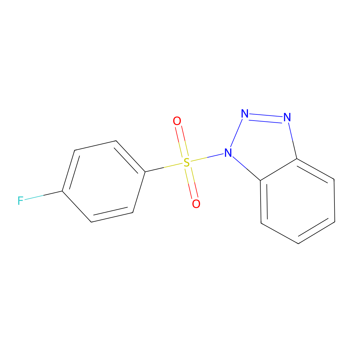 1-(4-Fluorophenyl)sulfonylbenzotriazole molecular structure, CAS 139887-29-9