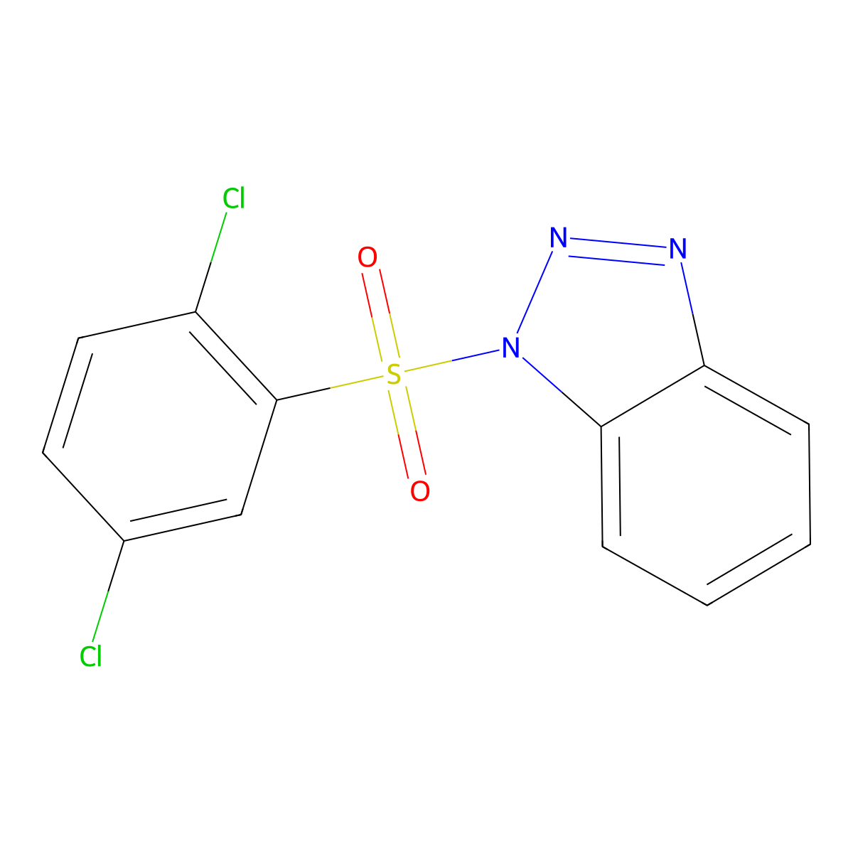 1-(2,5-Dichlorophenyl)sulfonylbenzotriazole molecular structure, CAS 139887-31-3