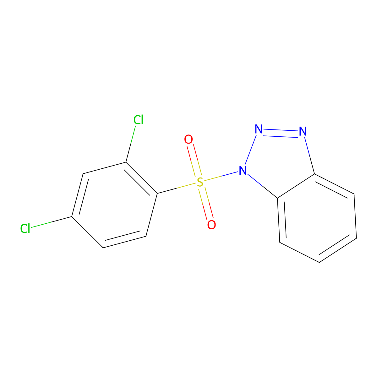 1-(2,4-Dichlorophenyl)sulfonylbenzotriazole molecular structure, CAS 139887-32-4