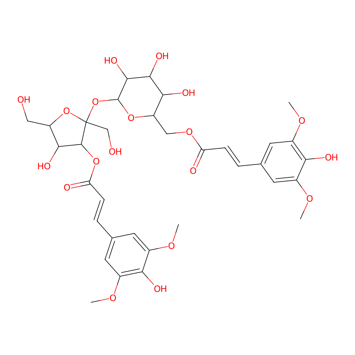 3',6-Disinapoylsucrose molecular structure, CAS 139891-98-8