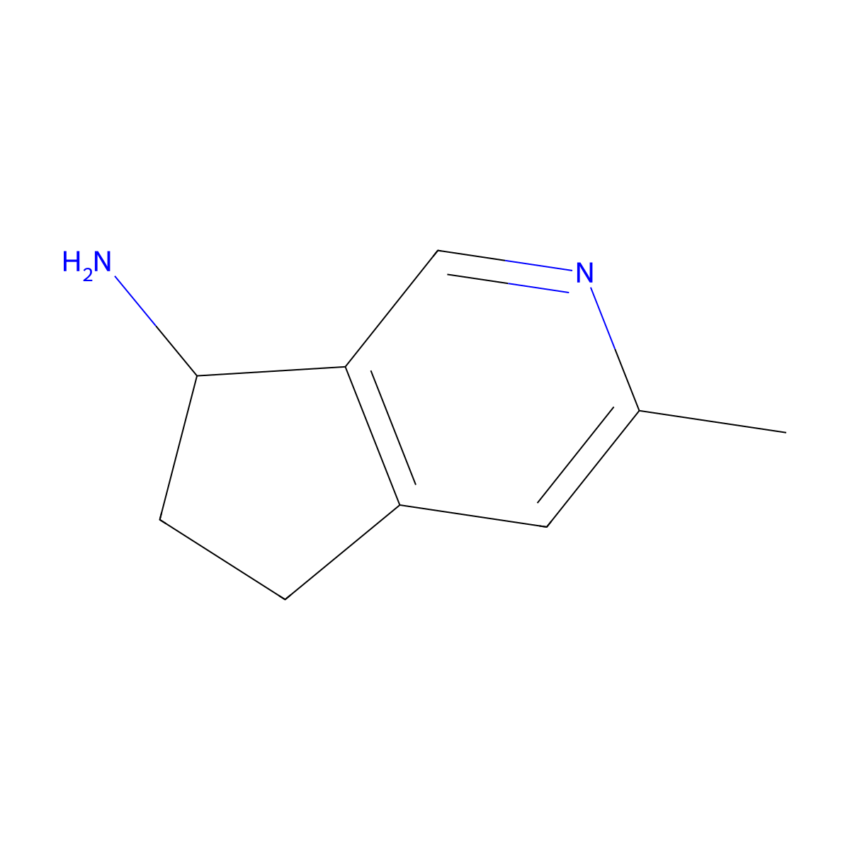 3-methyl-6,7-dihydro-5H-cyclopenta[c]pyridin-7-amine molecular structure, CAS 1398937-56-8