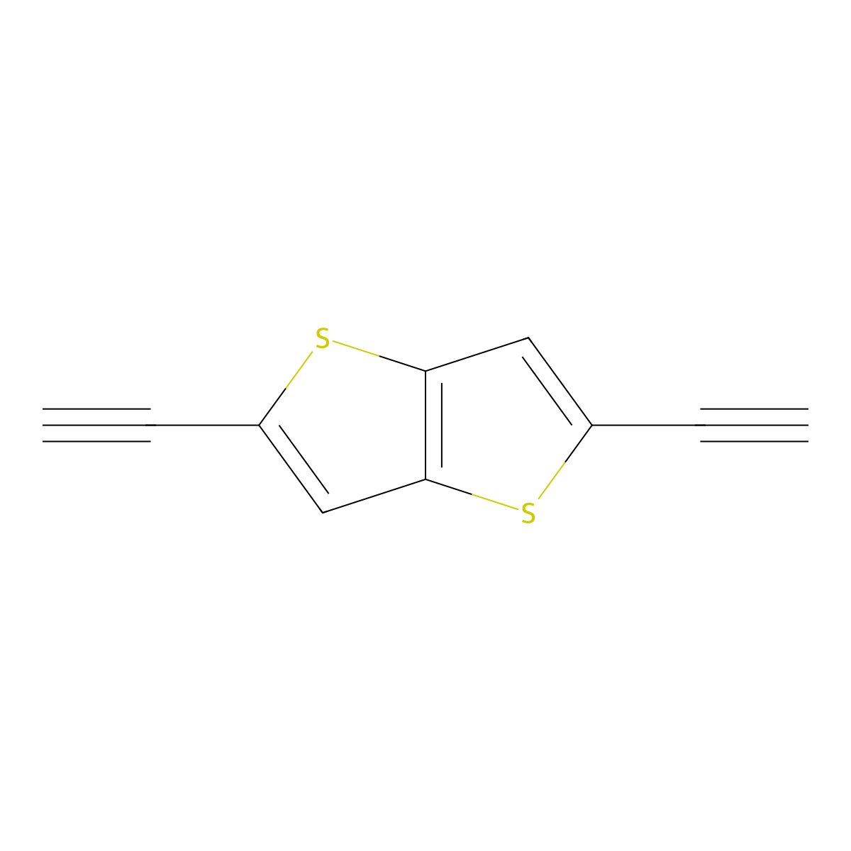 2,5-Diethynylthieno[3,2-b]thiophene molecular structure, CAS 139896-69-8
