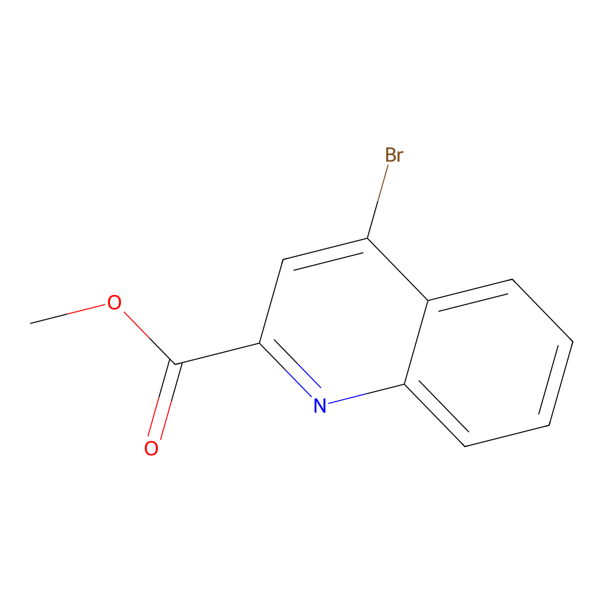 Methyl 4-bromoquinoline-2-carboxylate molecular structure, CAS 139896-91-6