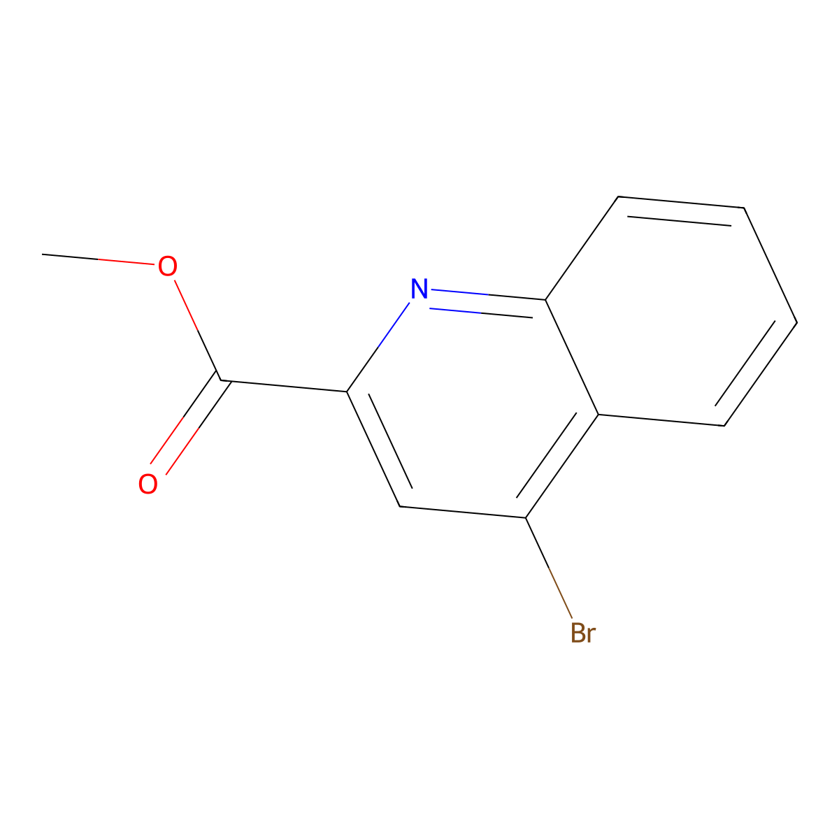 Methyl 4-bromoquinoline-2-carboxylate molecular structure, CAS 139896-91-6