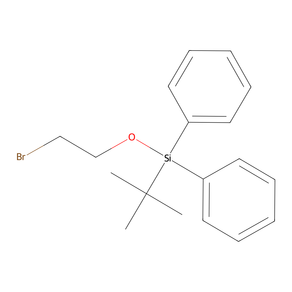 (2-Bromoethoxy)(tert-butyl)diphenylsilane molecular structure, CAS 139897-19-1