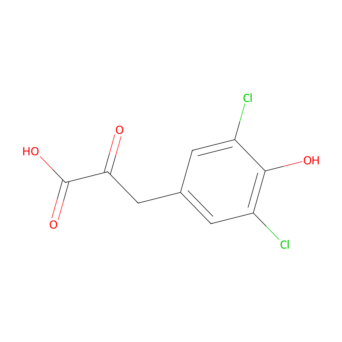 3-(3,5-Dichloro-4-hydroxyphenyl)-2-oxopropanoic acid molecular structure, CAS 13990-05-1