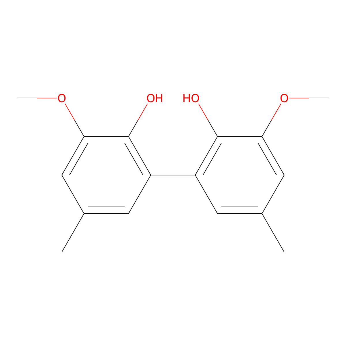 Dimethoxy di-p-cresol molecular structure, CAS 13990-86-8