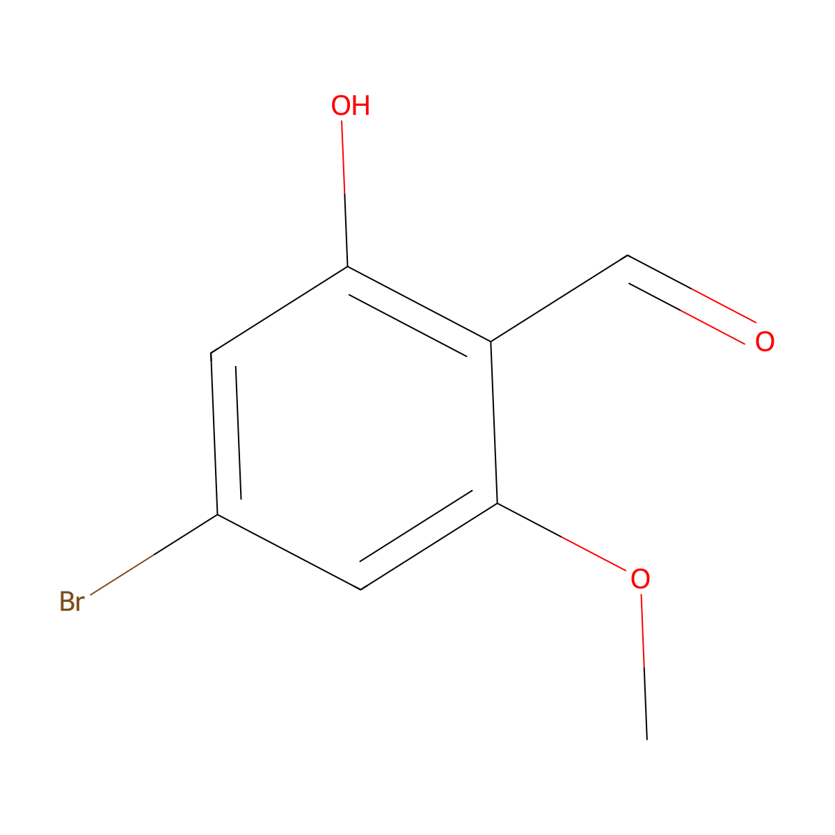 4-Bromo-2-hydroxy-6-methoxybenzaldehyde molecular structure, CAS 1399049-46-7