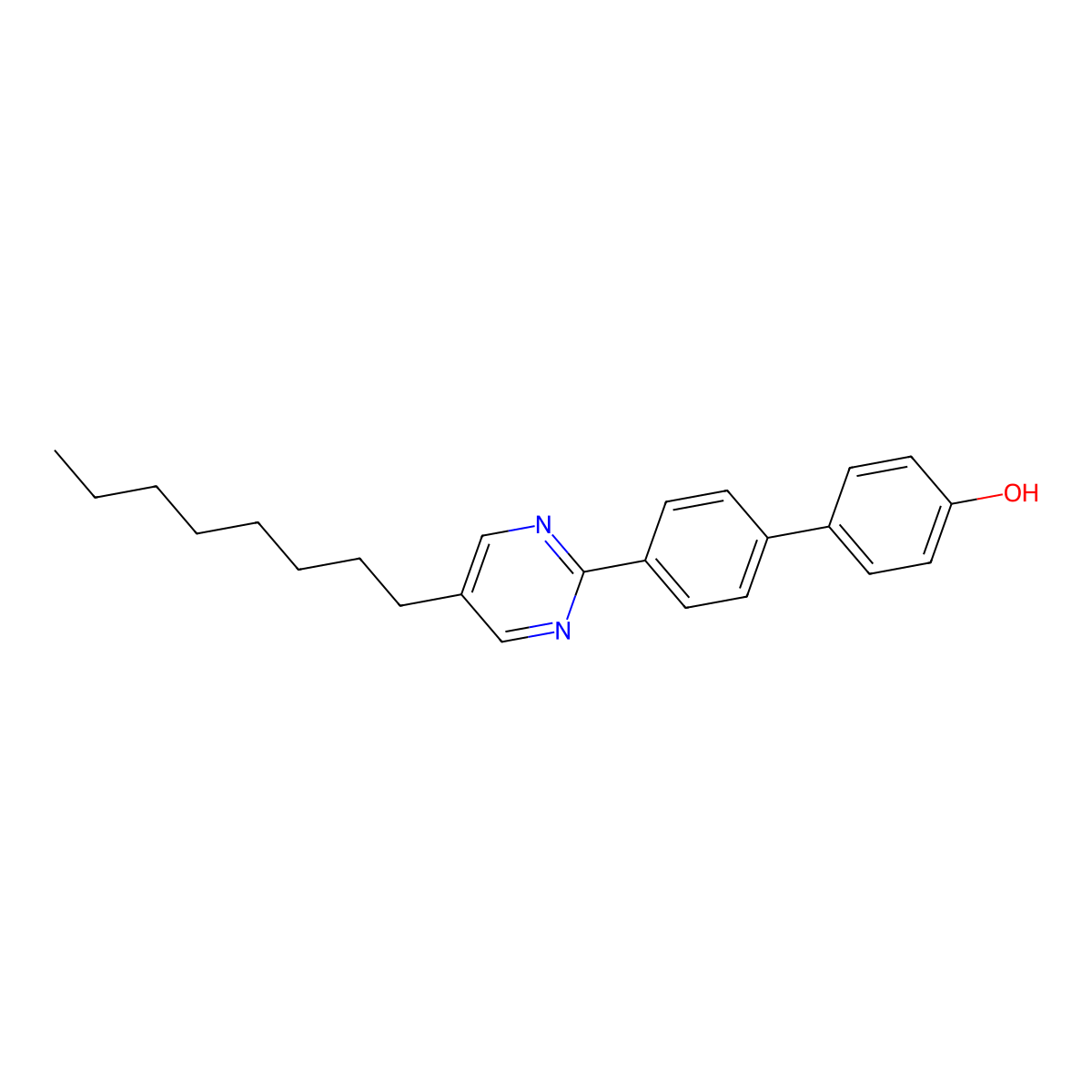 4'-(5-Octylpyrimidin-2-YL)-[1,1'-biphenyl]-4-OL molecular structure, CAS 139905-88-7