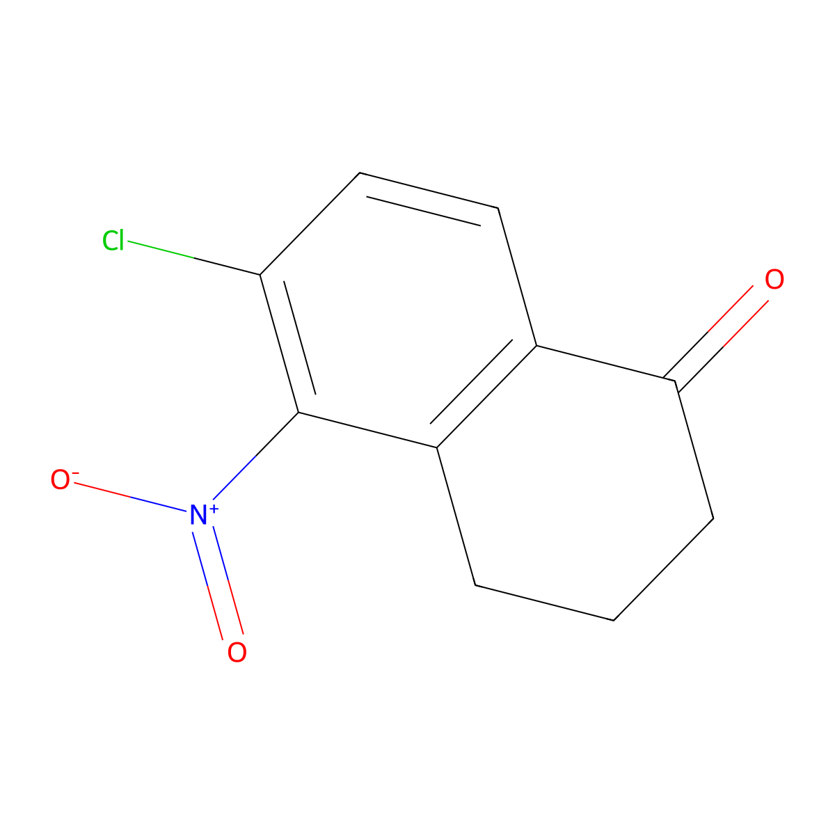 6-chloro-5-nitro-3,4-dihydro-2H-naphthalen-1-one molecular structure, CAS 139909-04-9