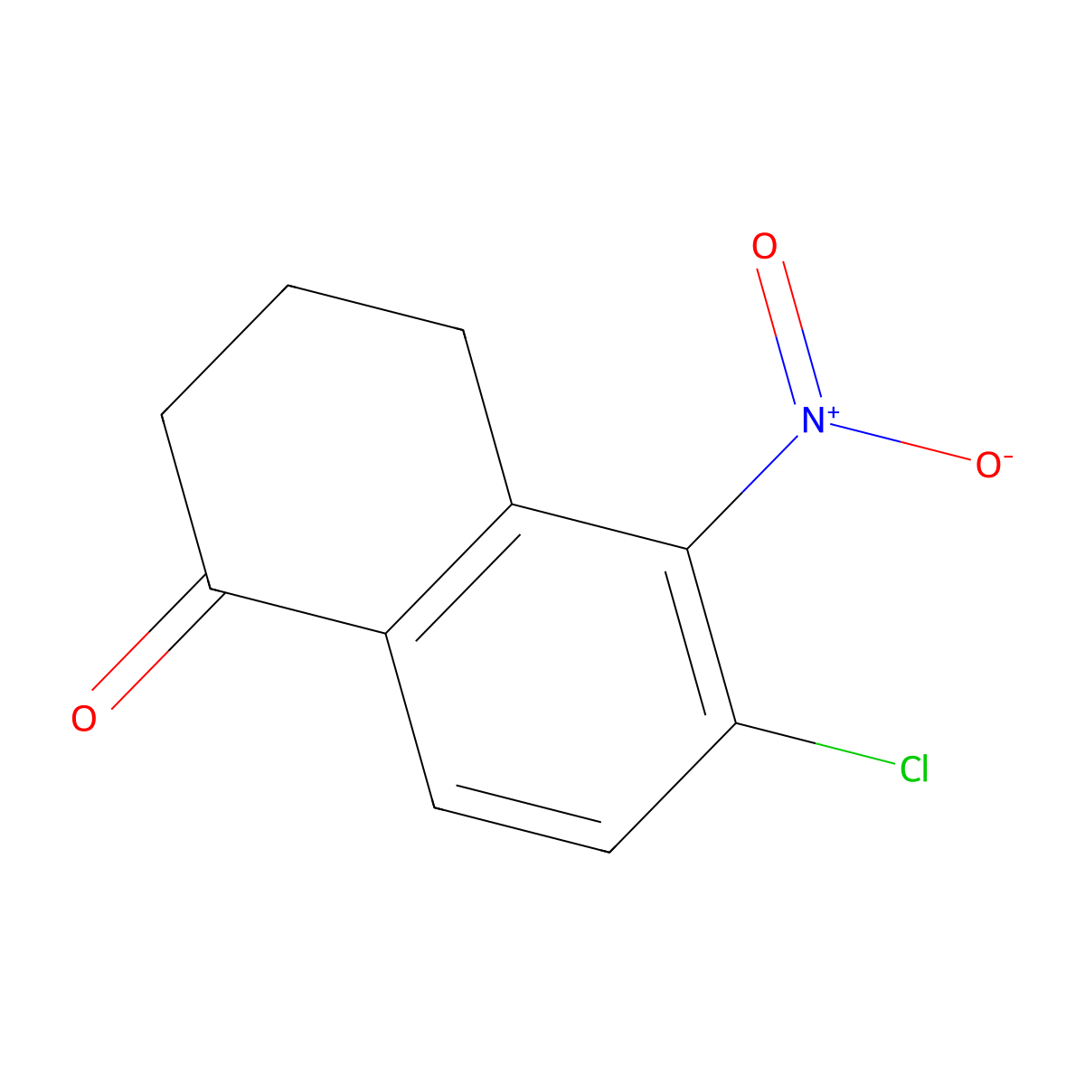 6-chloro-5-nitro-3,4-dihydro-2H-naphthalen-1-one molecular structure, CAS 139909-04-9