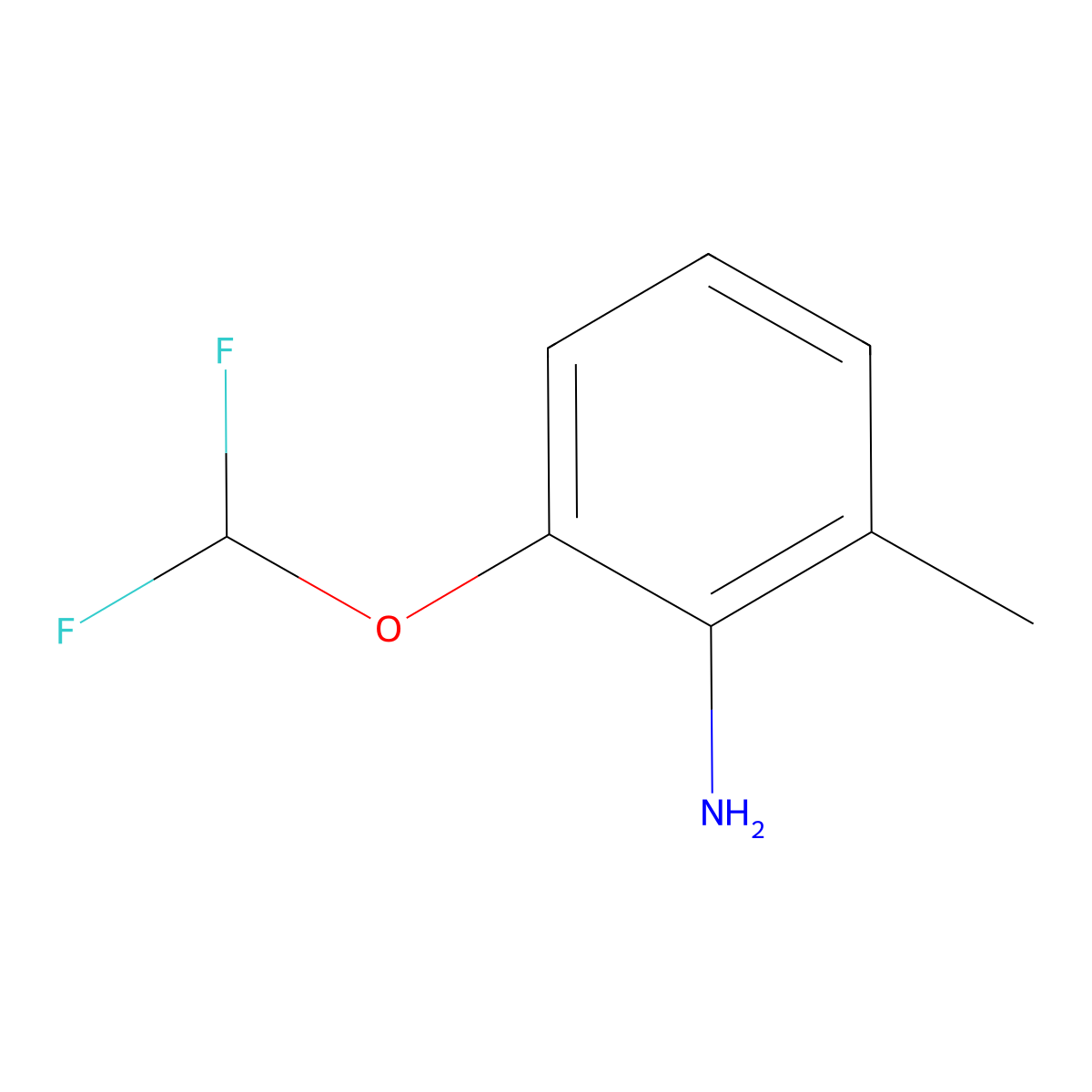 2-(Difluoromethoxy)-6-methylaniline molecular structure, CAS 139909-66-3