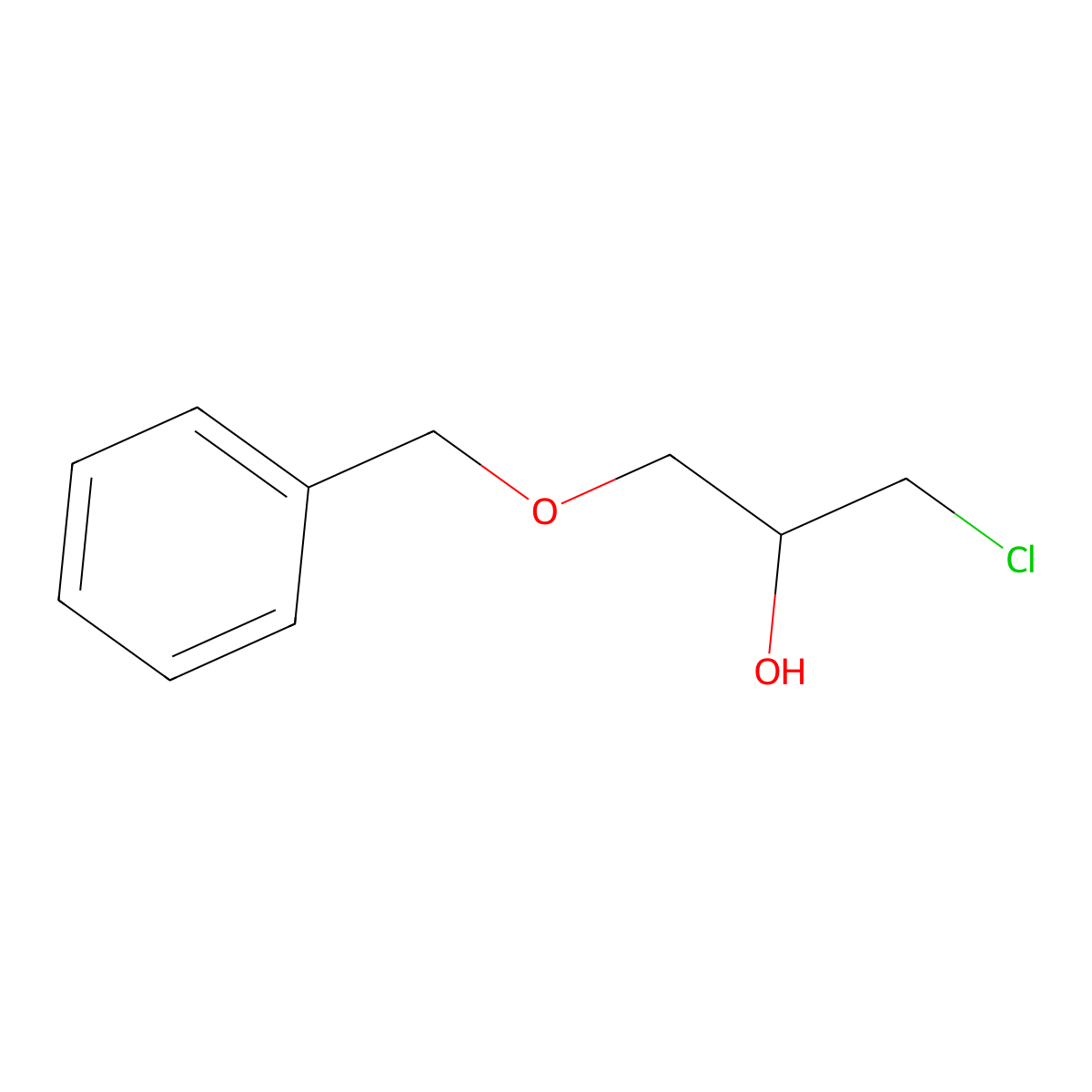 1-Benzyloxy-3-chloro-2-propanol molecular structure, CAS 13991-52-1