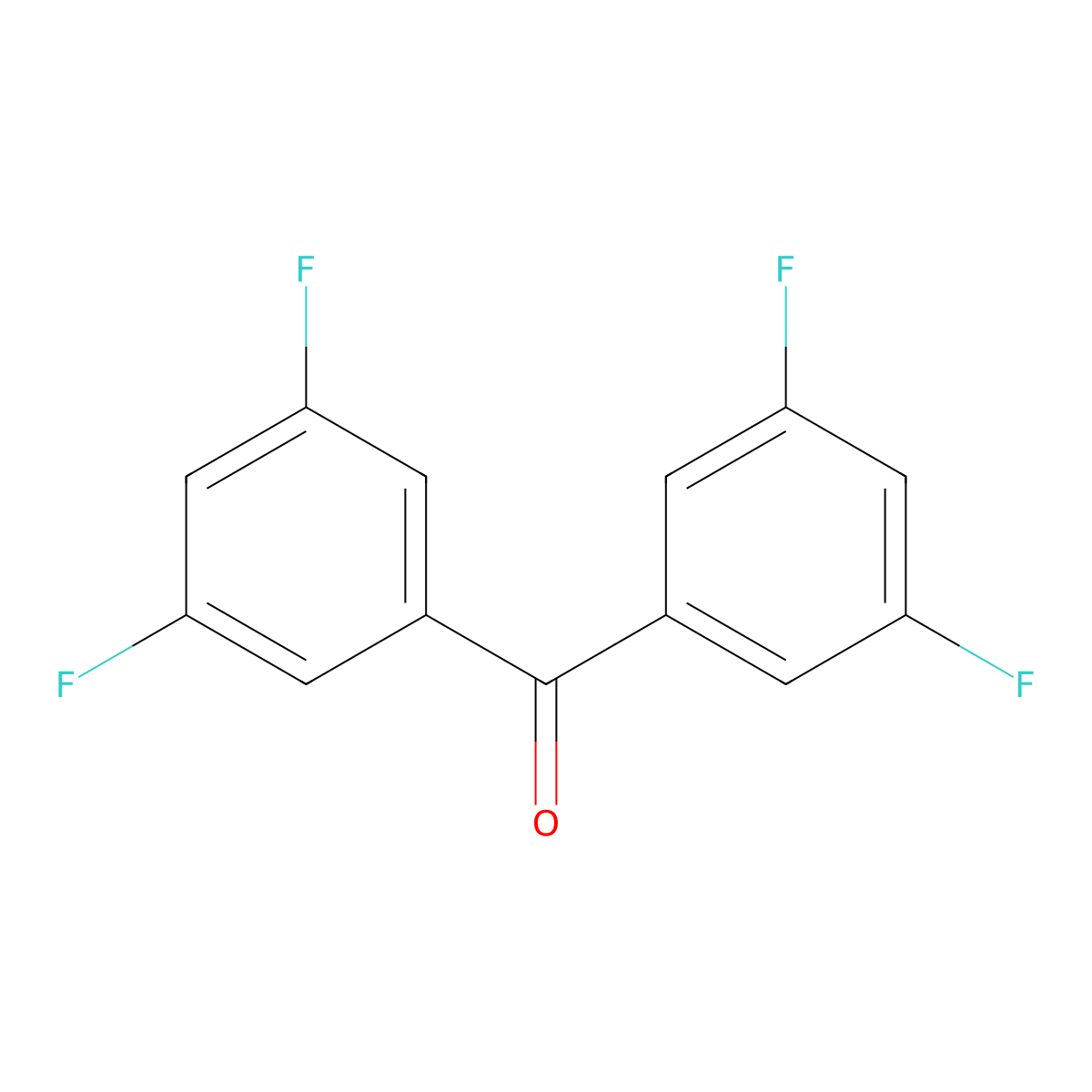 3,3',5,5'-Tetrafluorobenzophenone molecular structure, CAS 139911-09-4