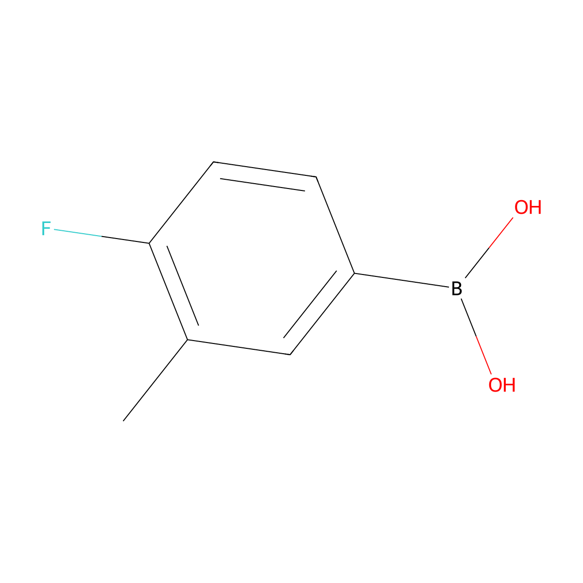 (4-Fluoro-3-methylphenyl)boronic acid molecular structure, CAS 139911-27-6