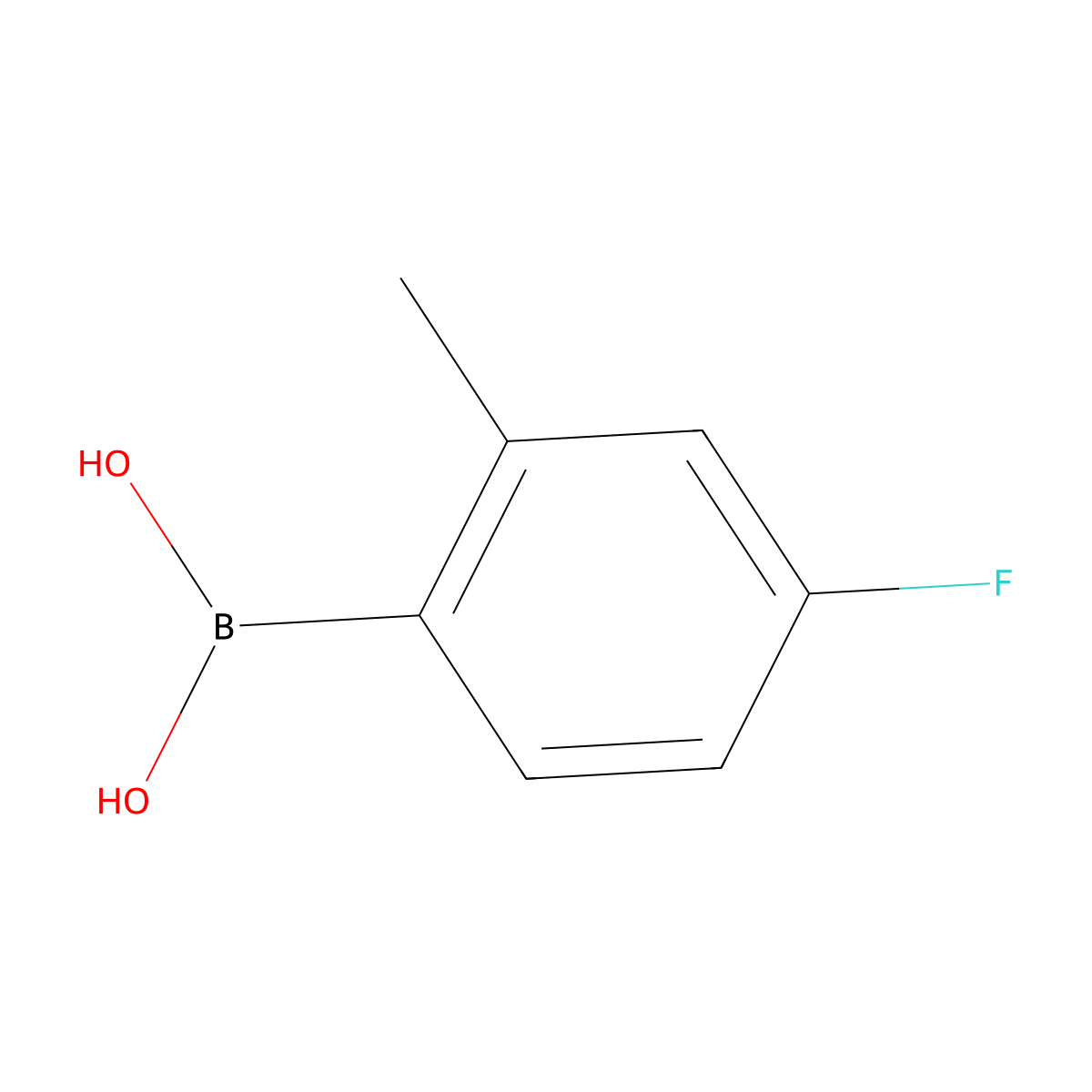 (4-Fluoro-2-methylphenyl)boronic acid molecular structure, CAS 139911-29-8