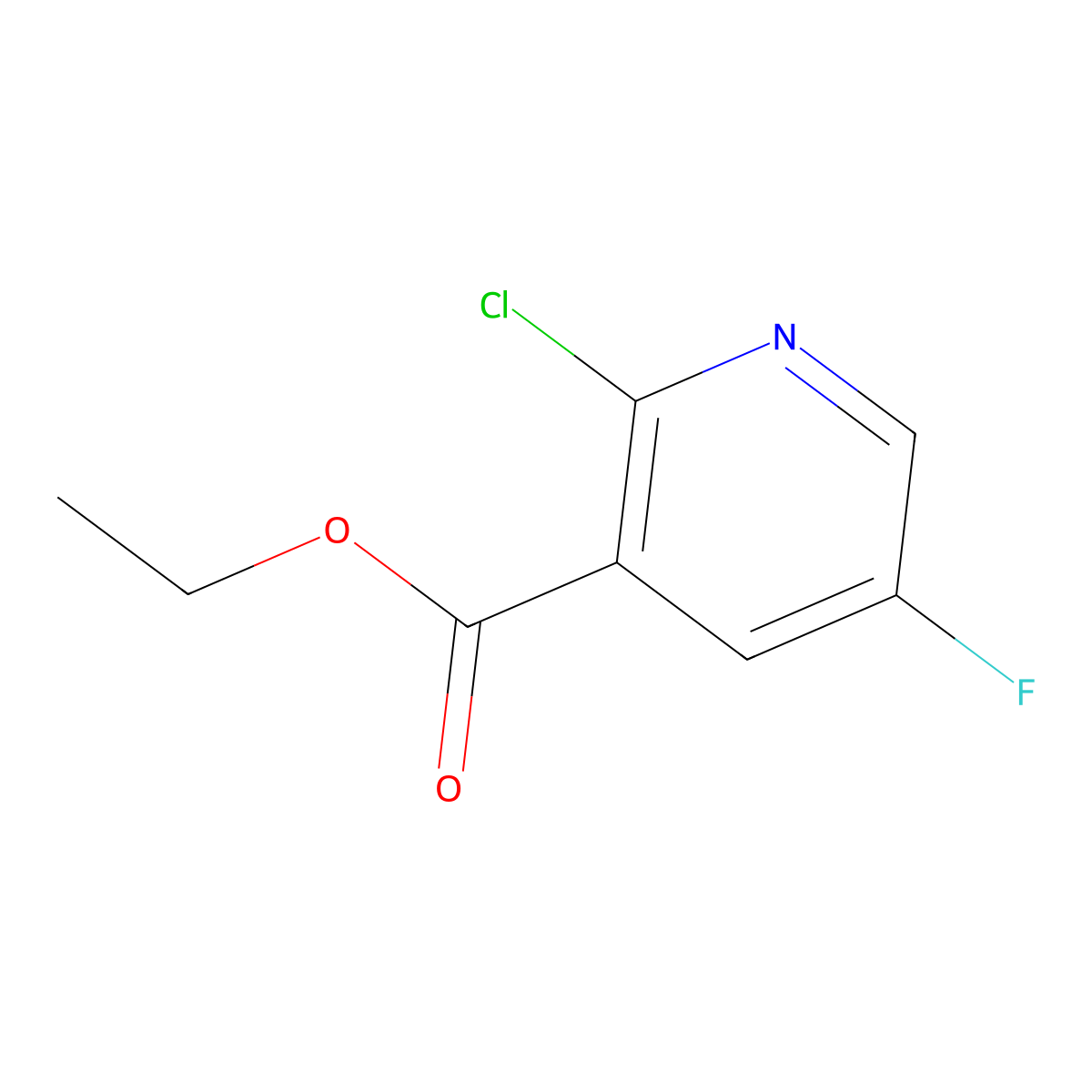 Ethyl 2-chloro-5-fluoronicotinate molecular structure, CAS 139911-30-1